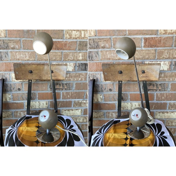 MCM J.C Penny Model 6678 Eyeball & Chrome Desk Table Lamp Made in Japan Vintage - Picture 1 of 3